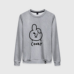 Свитшот хлопковый женский COOKY BTS, цвет: меланж