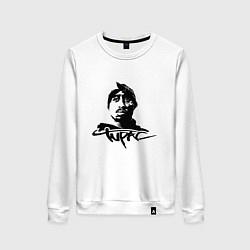 Свитшот хлопковый женский 2pac, цвет: белый