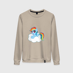 Свитшот хлопковый женский My Little Pony Rainbow Dash, цвет: миндальный