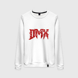 Свитшот хлопковый женский DMX - Red & White, цвет: белый