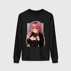 Свитшот хлопковый женский Diana, цвет: черный