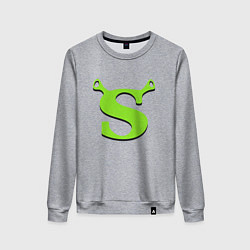 Свитшот хлопковый женский Shrek: Logo S, цвет: меланж