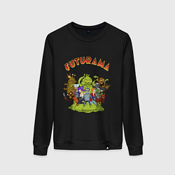 Свитшот хлопковый женский Slurm team, цвет: черный