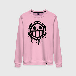 Женский свитшот One Piece знак черной краской