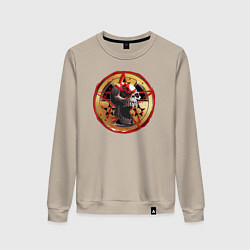 Свитшот хлопковый женский 5 Finger Death Punch, цвет: миндальный