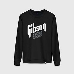 Свитшот хлопковый женский GIBSON USA, цвет: черный