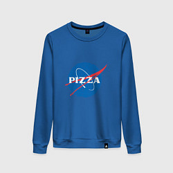 Свитшот хлопковый женский NASA Pizza, цвет: синий