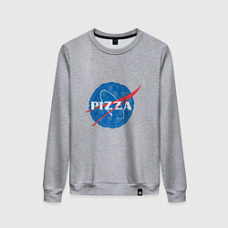 Свитшот хлопковый женский NASA Pizza, цвет: меланж