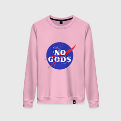 Свитшот хлопковый женский No Gods, цвет: светло-розовый