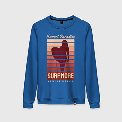 Свитшот хлопковый женский SURF MORE, цвет: синий
