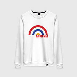 Свитшот хлопковый женский Армения Armenia, цвет: белый