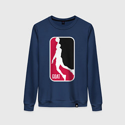 Свитшот хлопковый женский Jordan GOAT, цвет: тёмно-синий