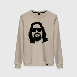 Свитшот хлопковый женский Большой Лебовски Big Lebowski, цвет: миндальный