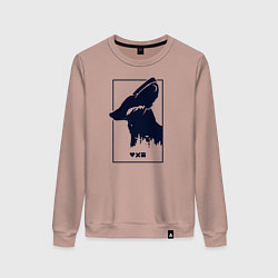 Свитшот хлопковый женский Love Death And Robots Доброй охоты, цвет: пыльно-розовый