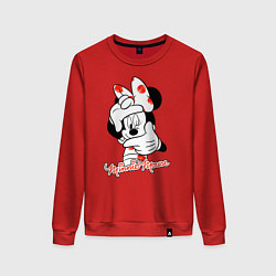 Свитшот хлопковый женский Minnie Mouse, цвет: красный