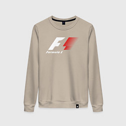 Свитшот хлопковый женский Formula 1, цвет: миндальный