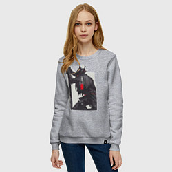 Свитшот хлопковый женский Bloodborne, цвет: меланж — фото 2