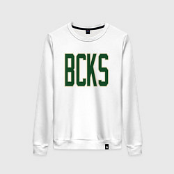 Свитшот хлопковый женский BCKS Bucks, цвет: белый