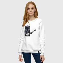 Свитшот хлопковый женский Уэс, цвет: белый — фото 2