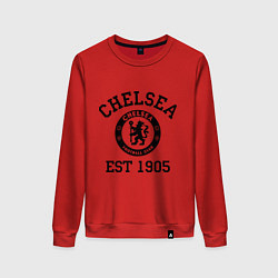 Свитшот хлопковый женский Chelsea 1905, цвет: красный