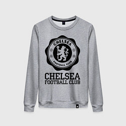 Свитшот хлопковый женский Chelsea FC: Emblem цвета меланж — фото 1