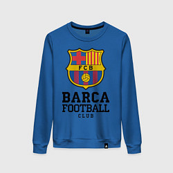 Свитшот хлопковый женский Barcelona Football Club, цвет: синий