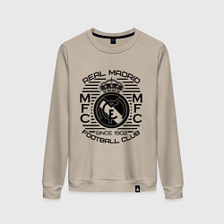 Свитшот хлопковый женский Real Madrid MFC, цвет: миндальный