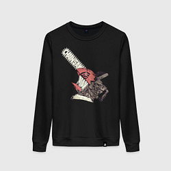 Женский свитшот Человек-бензопила голова