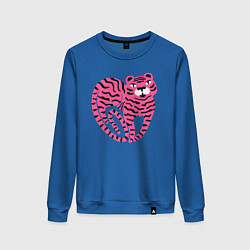 Свитшот хлопковый женский Pink Tiger, цвет: синий