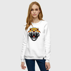 Свитшот хлопковый женский Power Tiger, цвет: белый — фото 2