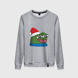 Женский свитшот Pepe, pepe happy, Пепе хеппи, pepe happy new year