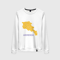 Свитшот хлопковый женский Golden Armenia, цвет: белый