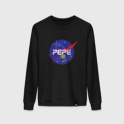 Свитшот хлопковый женский Pepe Pepe space Nasa, цвет: черный