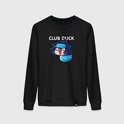 Свитшот хлопковый женский Duck Club, цвет: черный