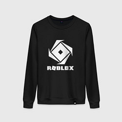 Свитшот хлопковый женский ROBLOX WHITE LOGO, цвет: черный