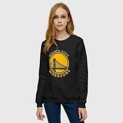 Свитшот хлопковый женский Golden state Warriors NBA, цвет: черный — фото 2