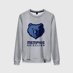 Свитшот хлопковый женский Мемфис Гриззлис, Memphis Grizzlies, цвет: меланж