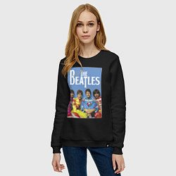 Свитшот хлопковый женский The Beatles - world legend!, цвет: черный — фото 2