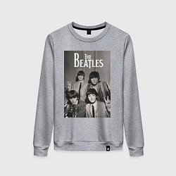Свитшот хлопковый женский Легендарные музыканты, цвет: меланж