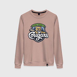 Свитшот хлопковый женский Kane County Cougars - baseball team, цвет: пыльно-розовый