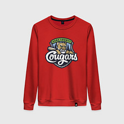 Свитшот хлопковый женский Kane County Cougars - baseball team, цвет: красный