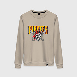 Свитшот хлопковый женский Pittsburgh Pirates - baseball team, цвет: миндальный