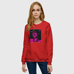 Свитшот хлопковый женский GONE Fludd DIGITAL FANTAZY, цвет: красный — фото 2