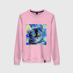 Женский свитшот Кот ван Гога Настроение