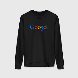 Свитшот хлопковый женский Гоголь Googol, цвет: черный