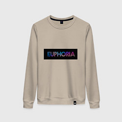 Свитшот хлопковый женский Сериал Euphoria - Эйфория, цвет: миндальный