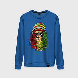 Свитшот хлопковый женский Rasta lioN, цвет: синий