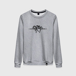 Свитшот хлопковый женский Stray Logo, цвет: меланж