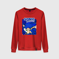 Свитшот хлопковый женский Sonic Adventure Sonic, цвет: красный