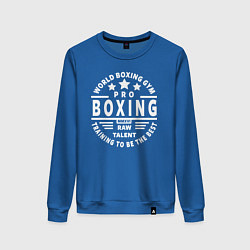 Свитшот хлопковый женский PRO BOXING, цвет: синий